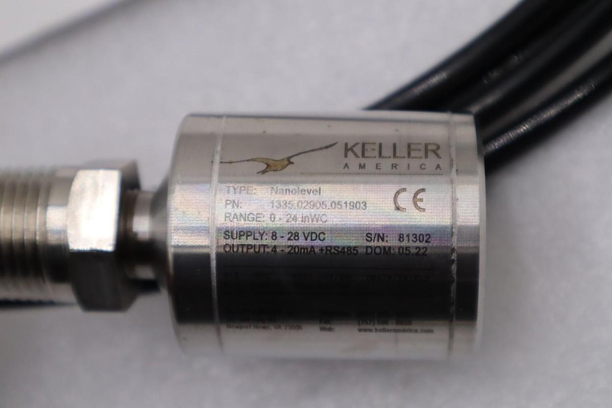 Used KELLER AMERICA 81302 Nanolevel Submersible Level Transmitter STOCK H1393
