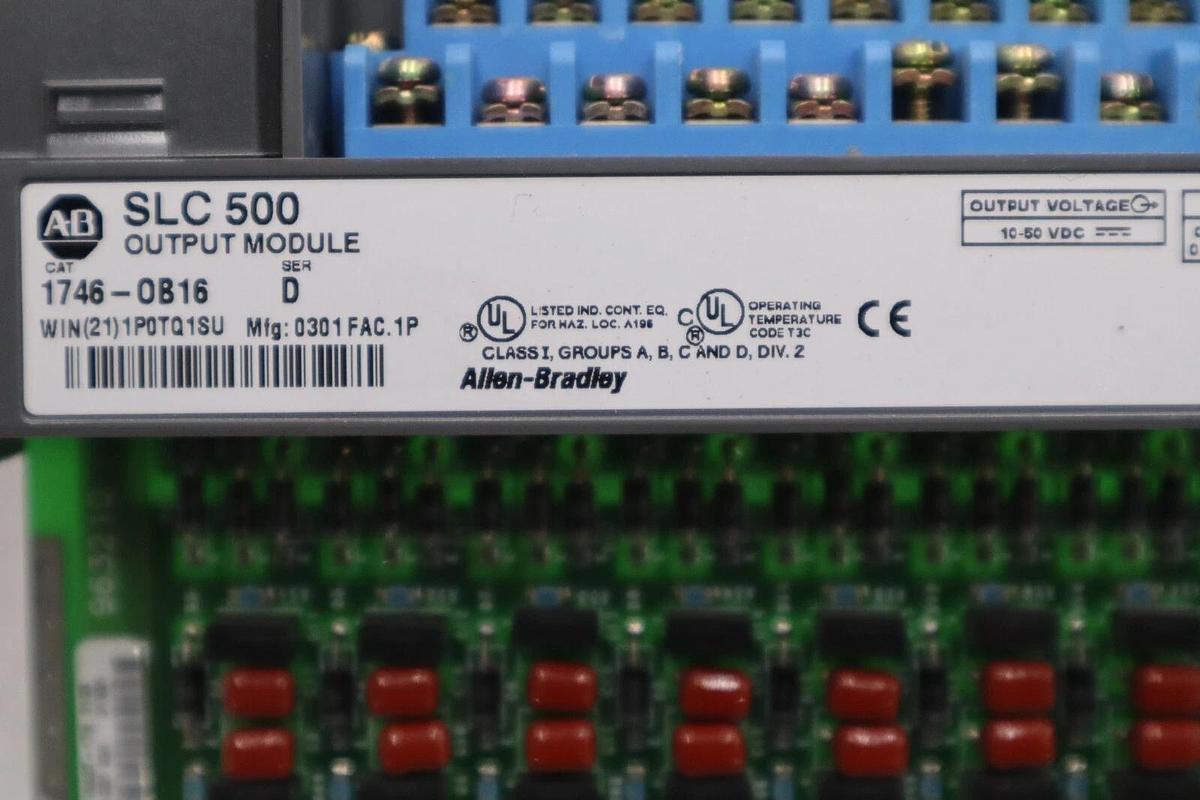 Used Allen Bradley 1746-OB16 Ser. D SLC 500 16-Point DC Output Module STOCK K-101-D
