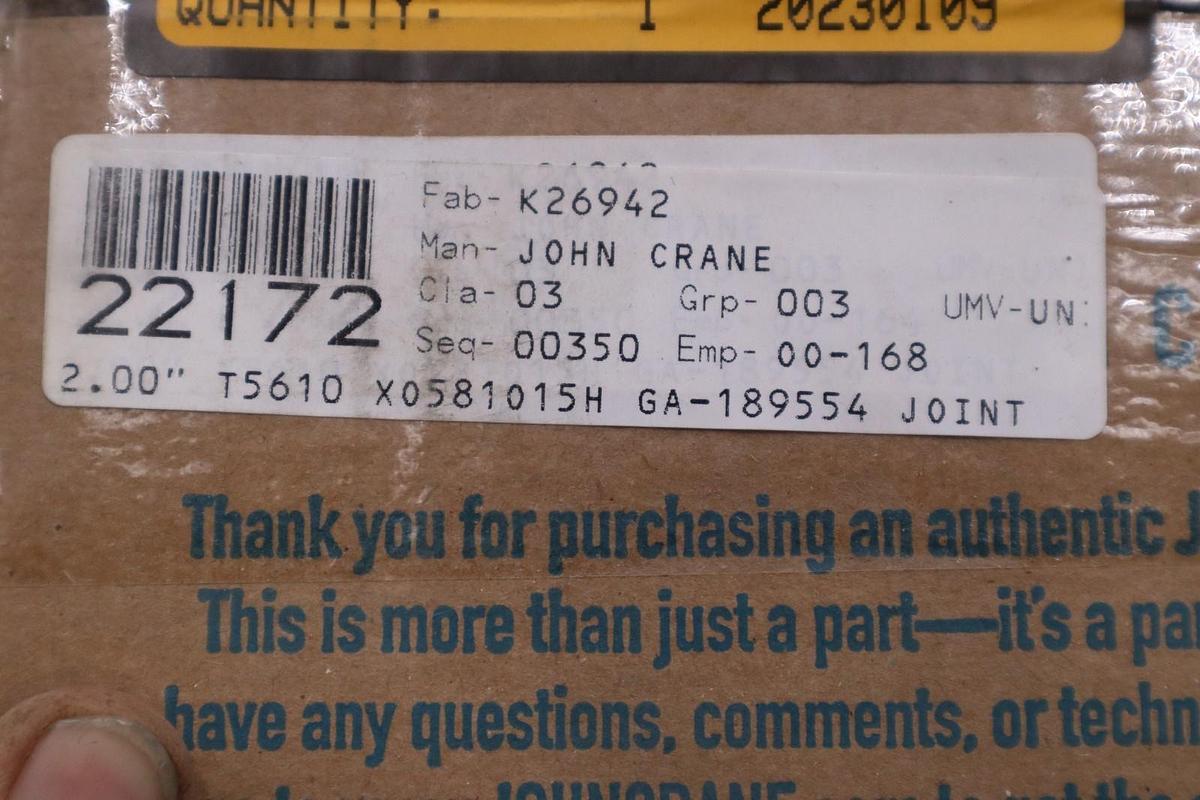 John Crane TYPE 5610 SIZE  2" X0581015H - NEW IN BOX - STOCK GF937