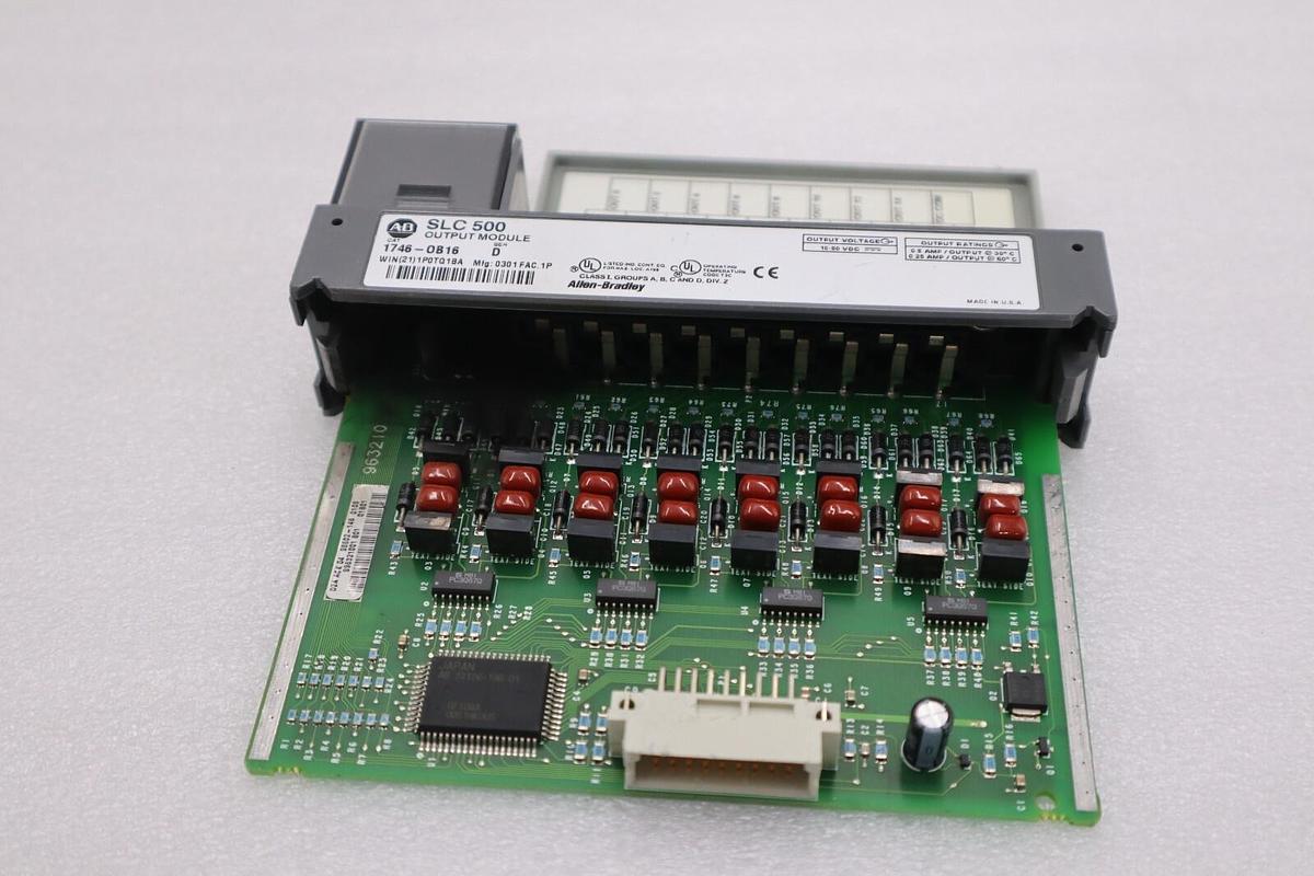 Used Allen Bradley 1746-OB16 Ser. D SLC 500 16-Point DC Output Module STOCK K-102-D