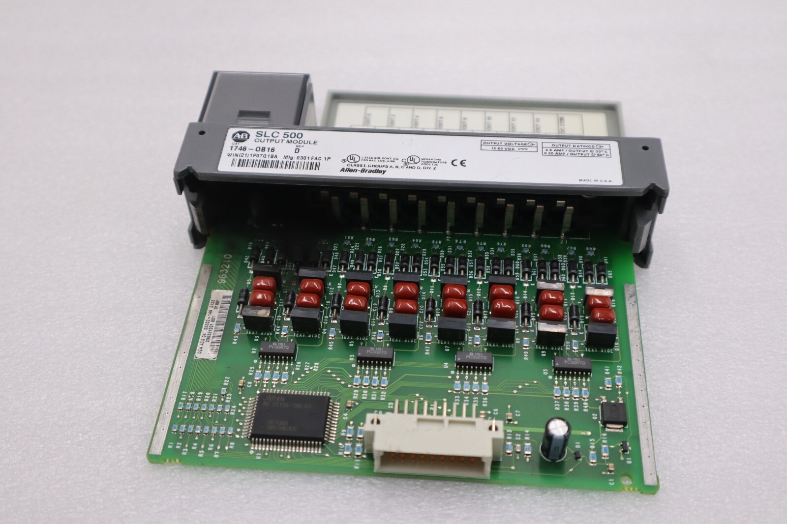 Used Allen Bradley 1746-OB16 Ser. D SLC 500 16-Point DC Output Module STOCK K-102-D