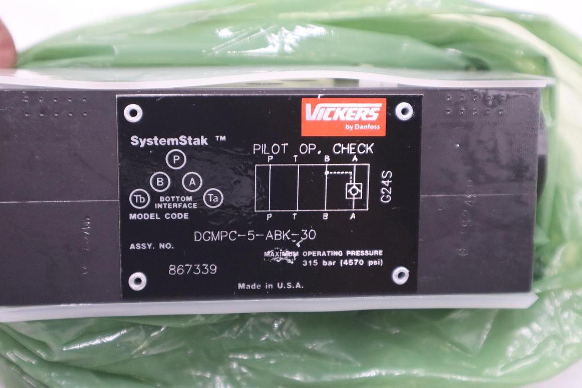 Used VICKERS DGMPC-5-ABK-30 SOLENIOD VALVE STOCK #2074B