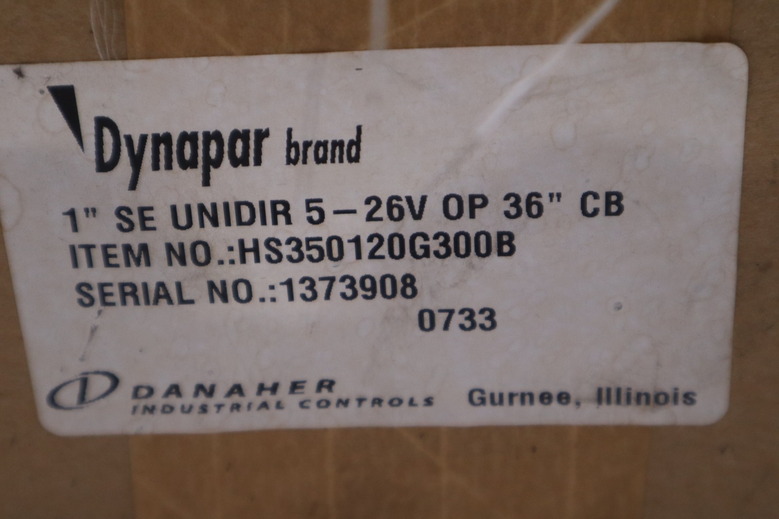 HS350120G300B Dynapar Encoders HOLLOW SHAFT ENCODER NEW IN BOX STOCK GF603
