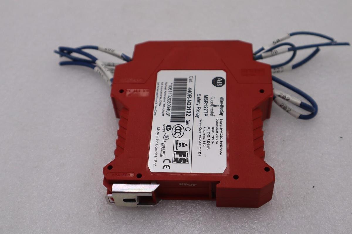 Used Allen Bradley 440R-N23132 /C, Safety Relay, Guard Master MSR127TP STOCK L-206A