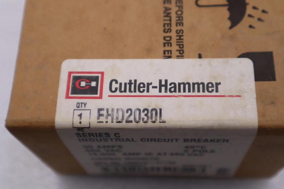 Used NEW EATON CORPORATION EHD2030L THERMAL-MAGNETIC CIRCUIT BREAKER STOCK L-019-C