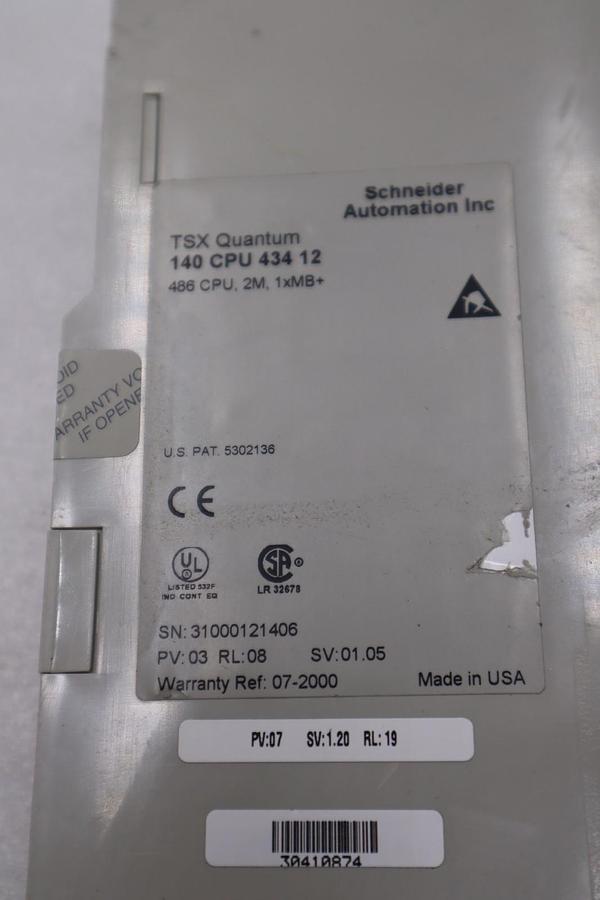 Used SCHNEIDER ELECTRIC 140CPU43412A / 140 CPU 434 12 STOCK H1773