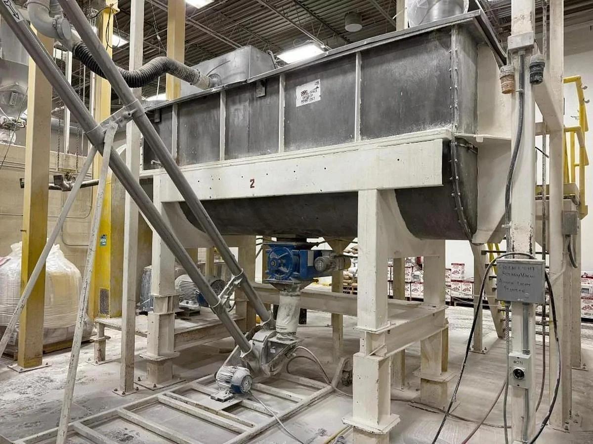 Used STRONG SCOTT STAINLESS STEEL DOUBLE SPIRAL RIBBON BLENDER APPROX 193 CUBIC FEET