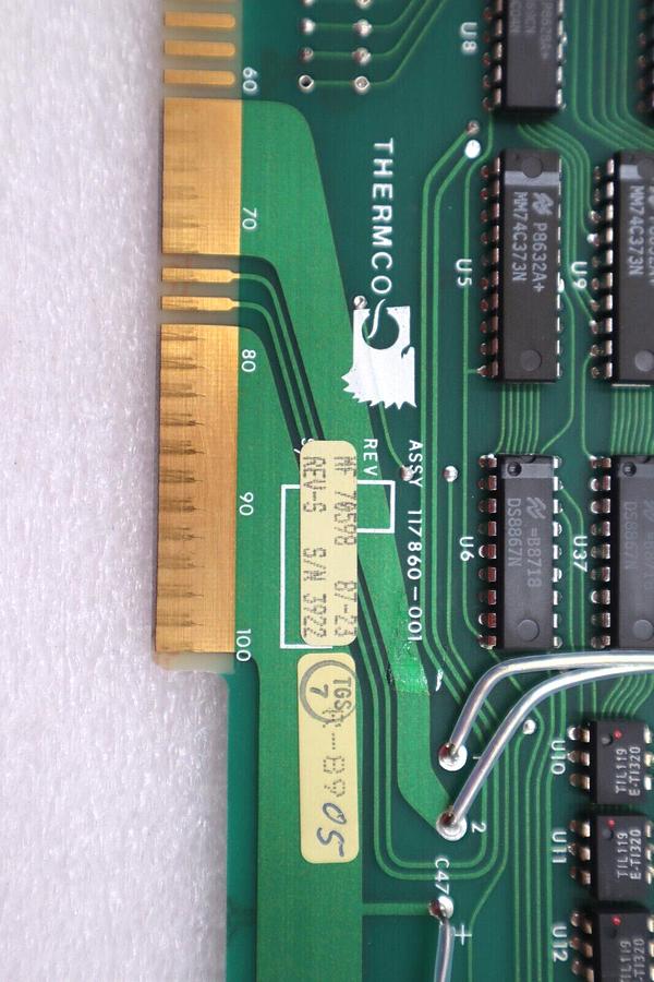 NEW THERMCO MF 70598 Rev-S Assy 117860-001 Board STOCK #2711