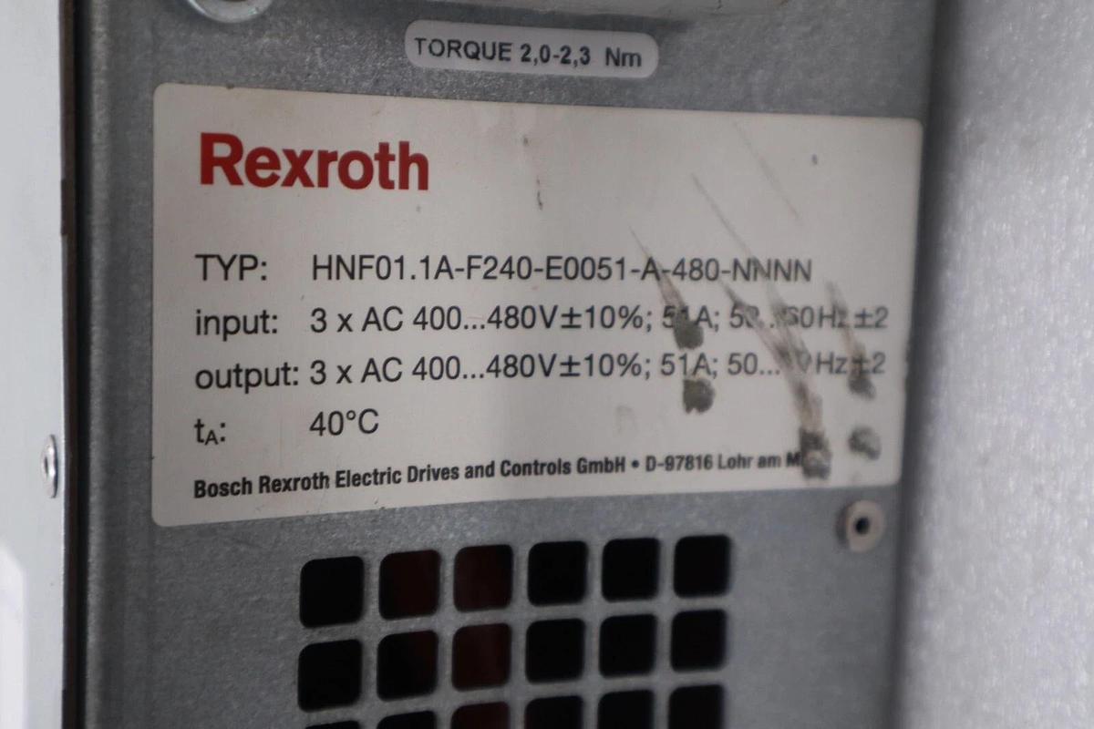 Used Rexroth HNF01.1A-F240-E0051-A-480-NNNN 480V IndraDrive Servo Drive STOCK 519-B