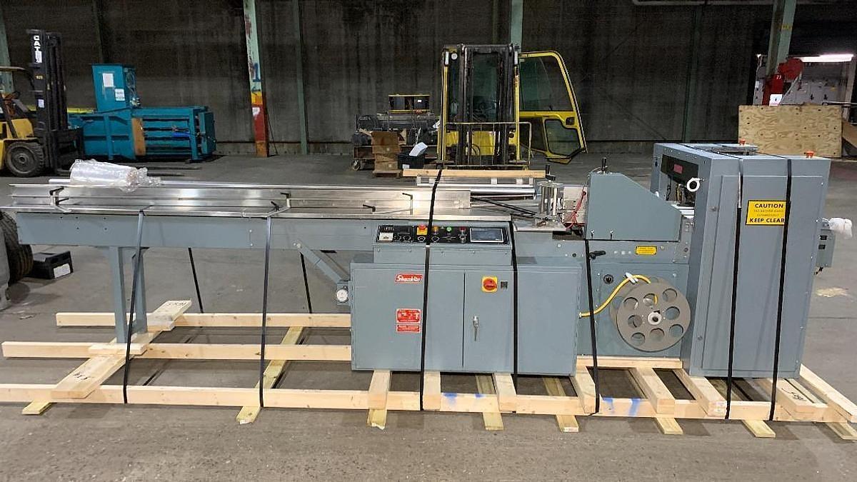 Used SHANKLIN F-5A AUTOMATIC SIDE SEAL SHRINK SYSTEM WITH SHANKLIN T-7XL HEAT TUNNEL