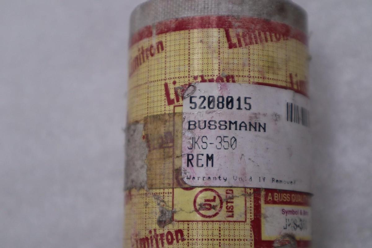 Used BUSSMANN LIMITRON 350A 600V QUICK-ACTING FUSE JKS-350 - STOCK H1701A