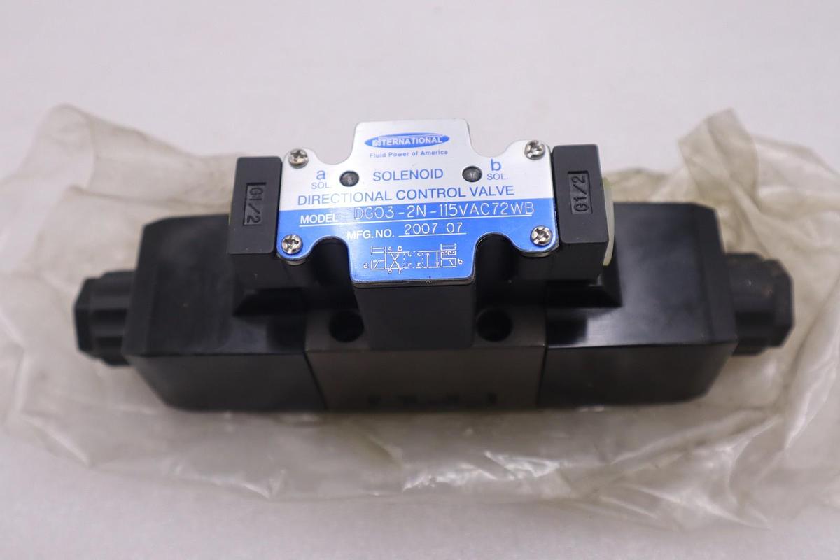 Used INTERNATIONAL DG03-2N-115VAC72WB DIRECTIONAL CONTROL VALVE STOCK #2167A