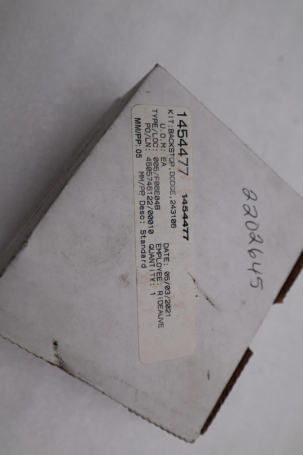 Used NEW OPEN BOX Dodge 243106 TXT309A,315A,325A BACKSTOP ASSY STOCK H344A