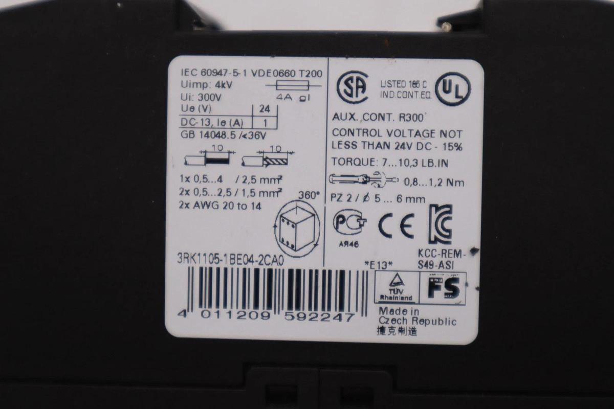 Used Siemens 3RK1105-1BE04-2CA0 Monitor Safety Relay Module STK H1429A