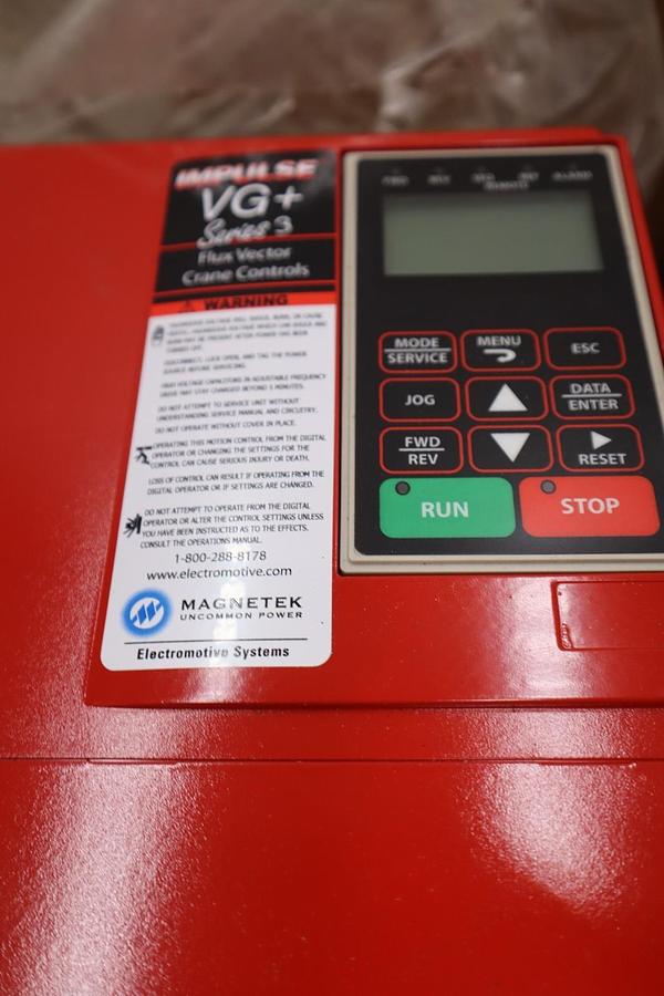 Used Magnetek Impulse G+ Ser.3, CIMR-F7U4015 Adjustable Crane Controls DRIVE NEW