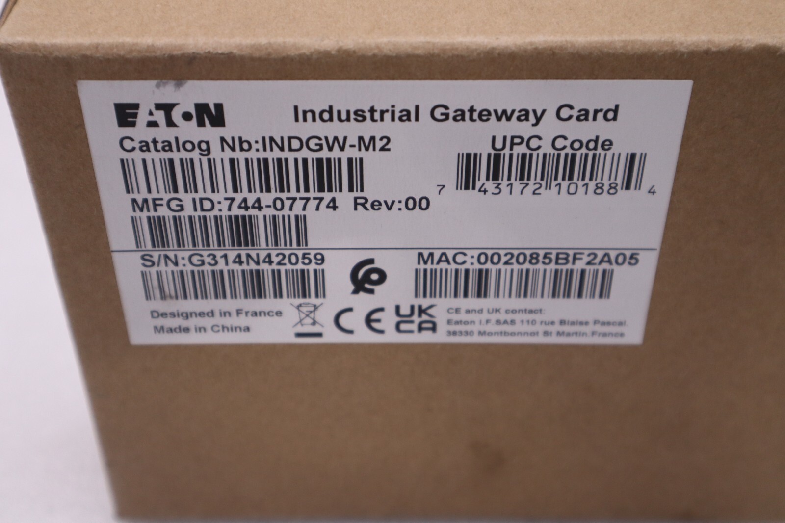NEW Eaton INDGW-M2/ INDGW-M2 Industrial Gateway Card STOCK H55A