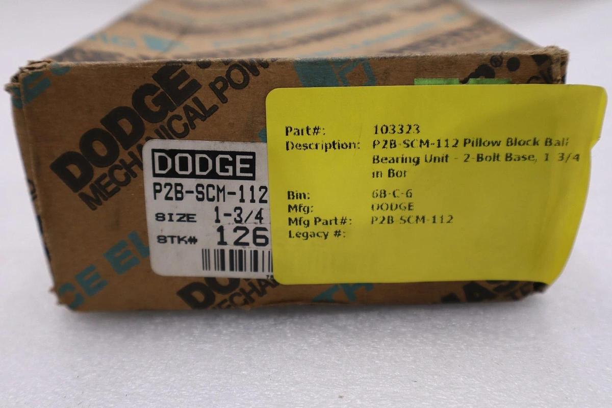 Used Dodge P2B-SCM-112 Pillow Block Bearing 1-3/4" Bore 2 Bolt Base - STOCK 1543CC