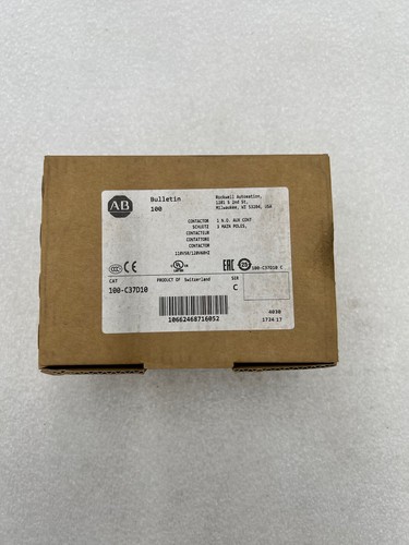 New Allen Bradley 100-C37D10 /C Contactor, 110/120 VAC, 3-P #K-1975