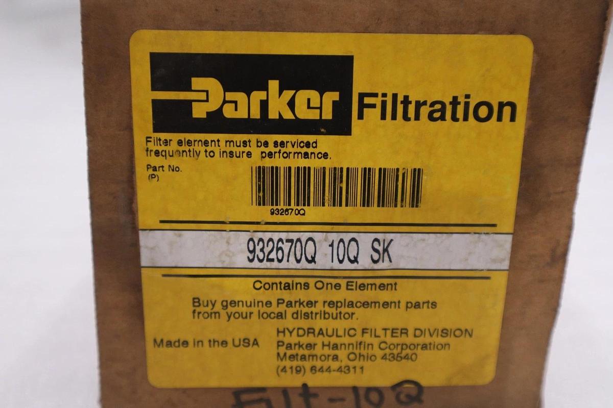 Used PARKER 932670Q 10Q SK Low Pressure Replacement Filter - STOCK GF1202