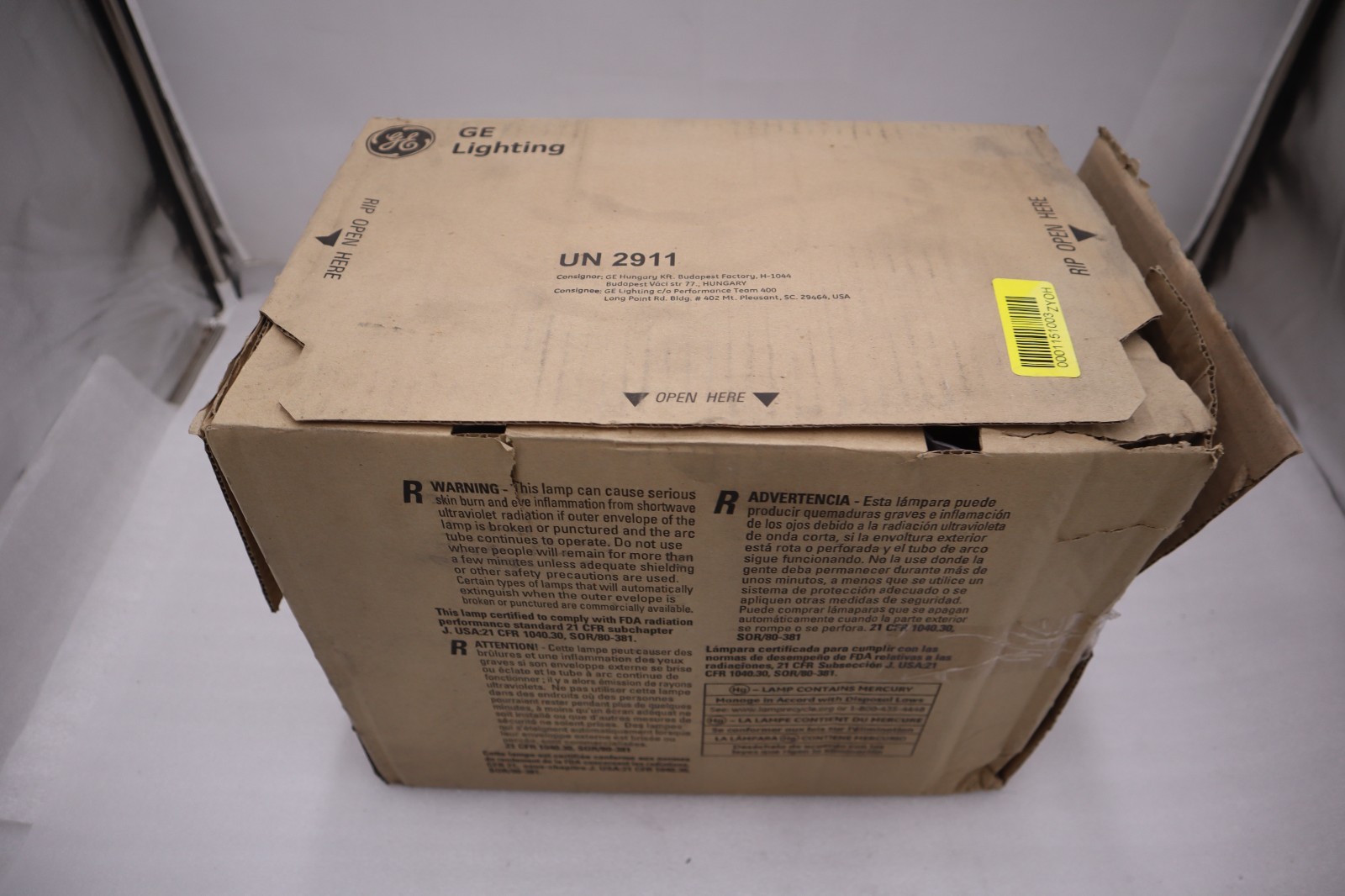 Used NEW OPEN BOX General Electric MVR400/VBU/XHO/PA Light Bulb 400W CASE OF 6 --H293