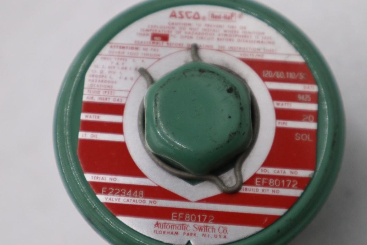 Used Asco Red Hat EF80172 Solenoid Valve 110/120 VAC NEW OPEN BOX STK L87C