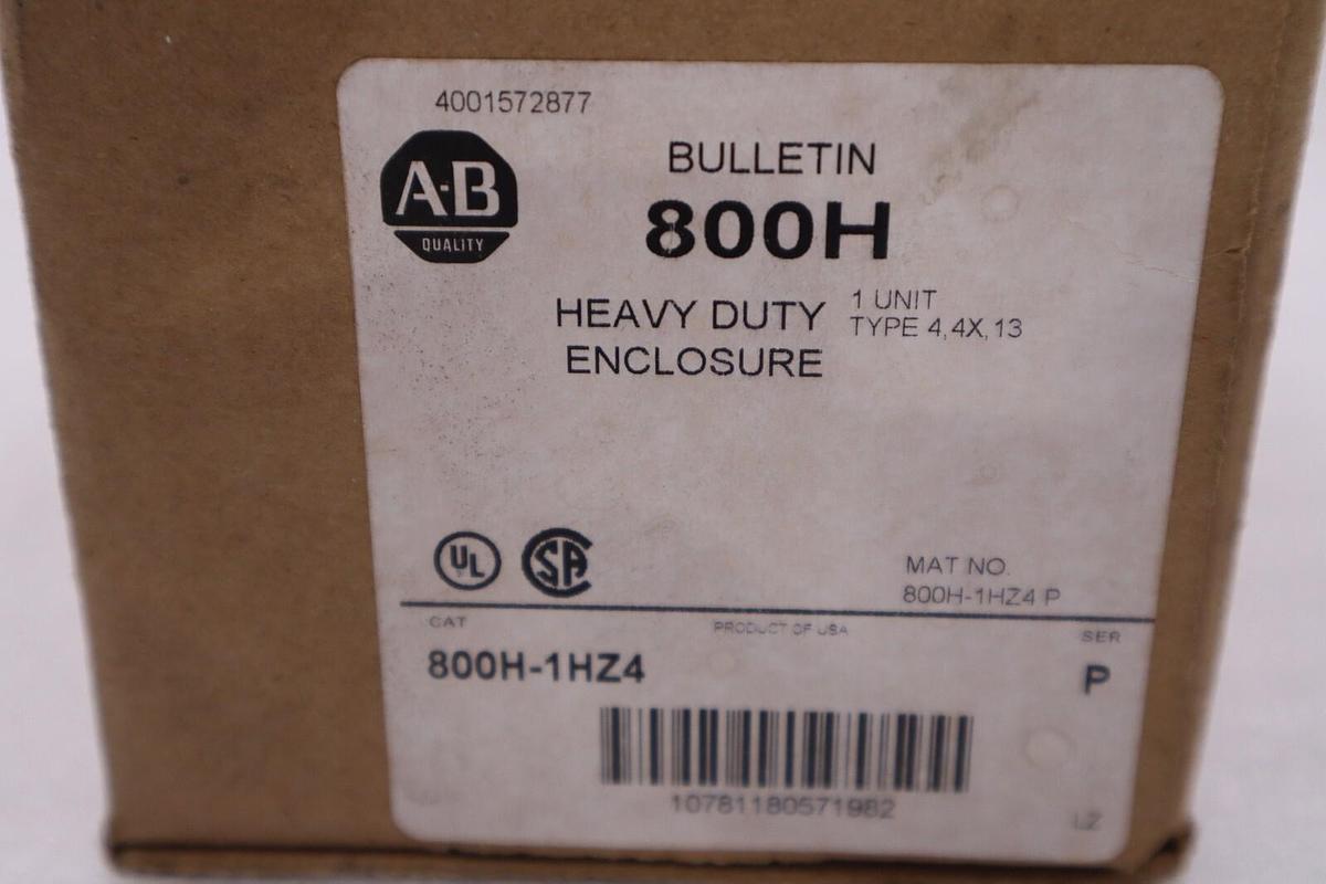 NEW ALLEN-BRADLEY 800H-1HZ4 SER P HEAVY DUTY ENCLOSURE STOCK H124
