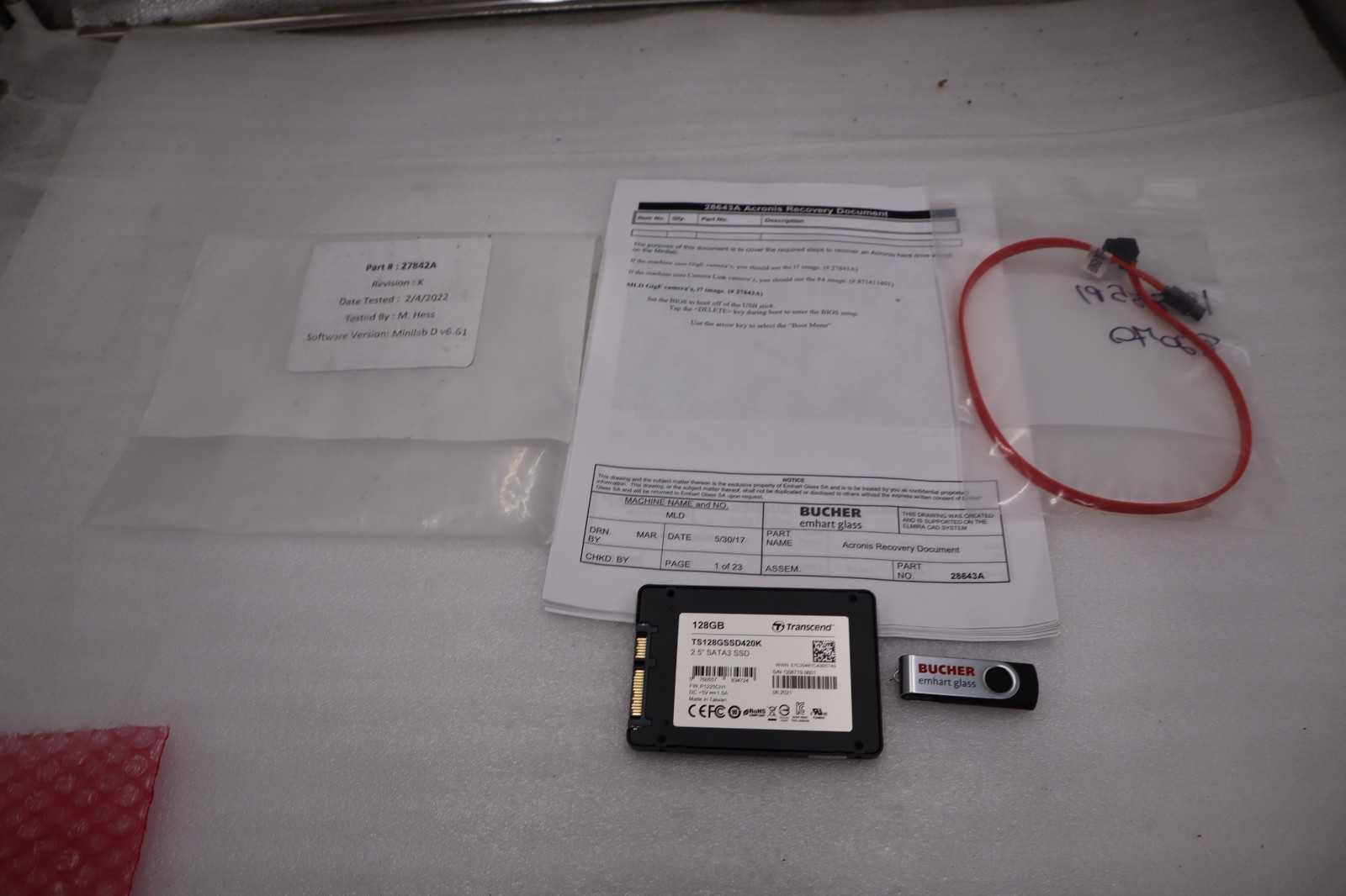 Used NEW OPEN BOX Transcend TS128GSSD420K SSD420K 128GB Internal SSD Memory STK H1813