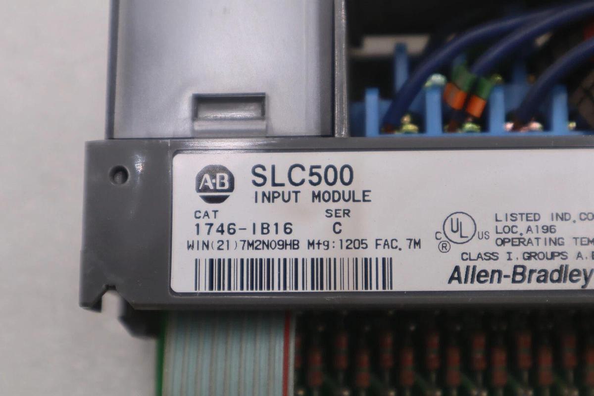 Used ALLEN BRADLEY 1746-IB16 SERIES C SLC 5000 INPUT MODULE STOCK #K-3714
