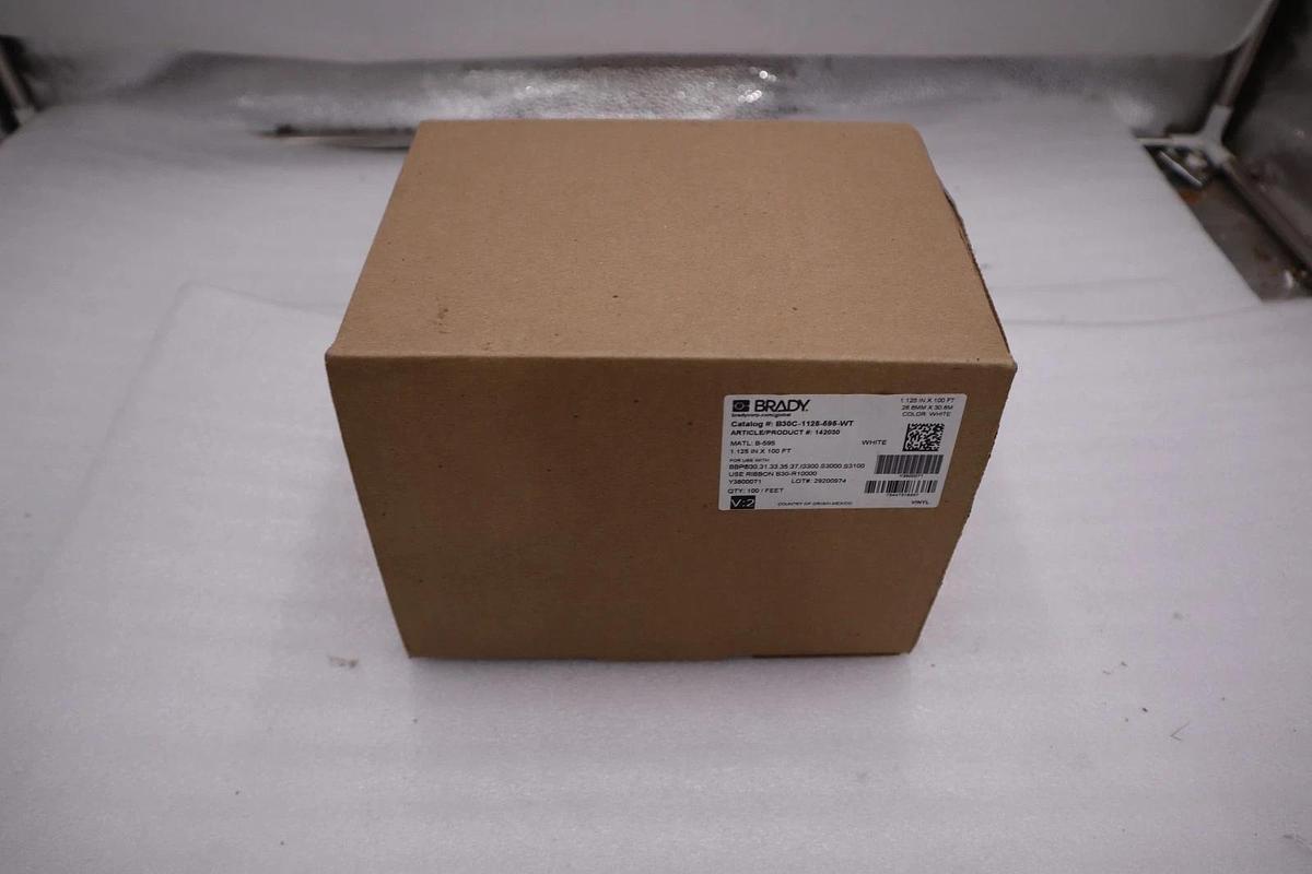 NEW BRADY B30C-1125-595-WT Tape White 100 ft. STOCK H367