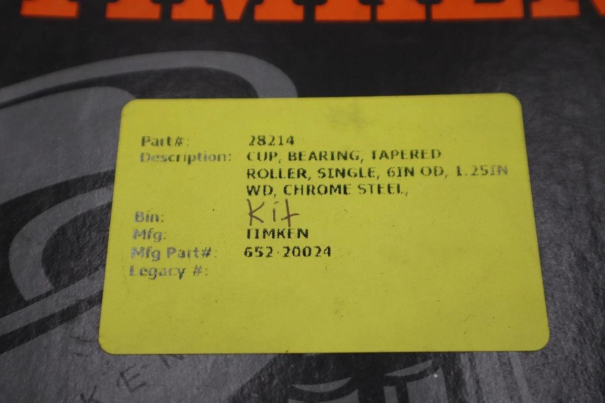 Used NEW TIMKEN 652 TAPERED ROLLER BEARING CUP STK L248CC