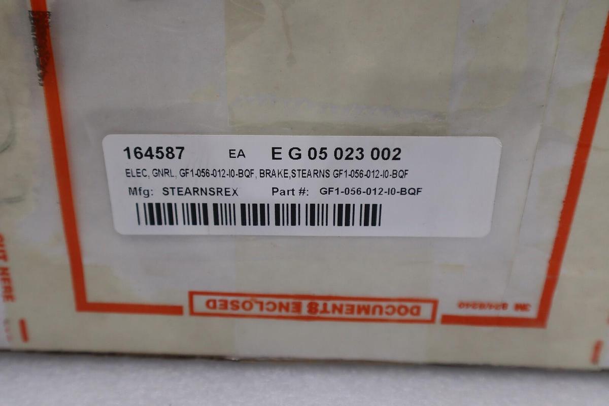 Used STEARNS 1056012I0BQF BRAKE ASSY-STD NEW W/O GEAR REV-B NEW IN BOX STOCK G4A