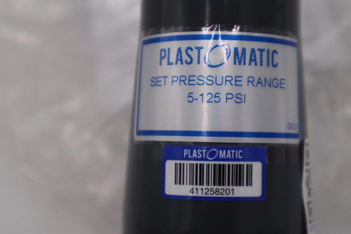 Used PLAST-O-MATIC PRHM050V-PV Pressure Regulator,1/2 In,5 to 125 psi STOCK H1271