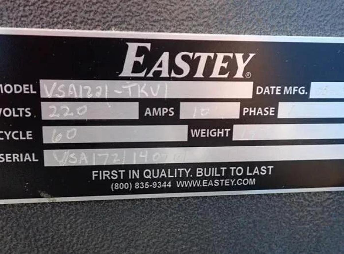 Used EASTEY MODEL VSA1721-TKV1 L BAR SEALER MANUFACTURED 2015