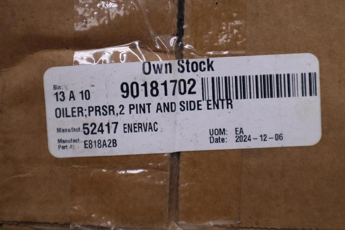 ENERVAC OILER E818A2B STOCK #3391B