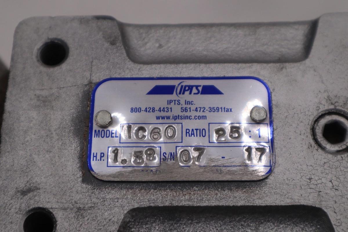 NEW IPTS IC60 GEAR REDUCER RATIO 25:1 - STOCK 5736CC