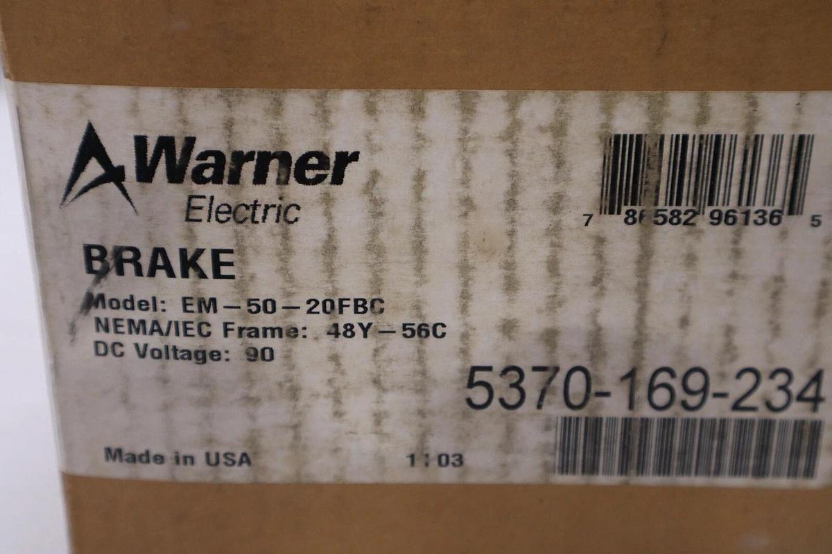 Used NEW WARNER ELECTRIC EM-50-20FBC  BRAKE MODULE STOCK 2300-D