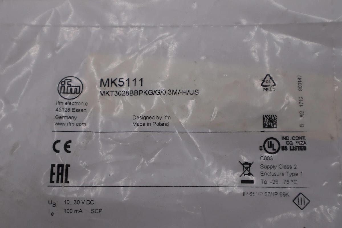 Used New IFM Efector MK5111 Proximity Switch Sensor STOCK H1618A