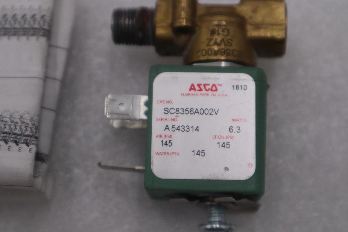 Used ASCO SC8356A002V VALVE NEW WITH BOX (SEVEN AVAILABLE) STOCK G-115B