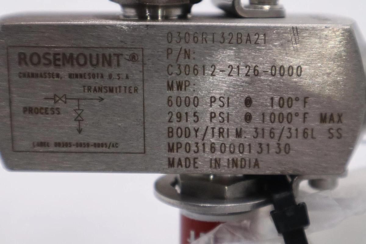 Used ROSEMOUNT 3051T / 3051TG2A2B21AS5K5 NEW TRANSMITTER W/ C30612-2126-0000 #G109