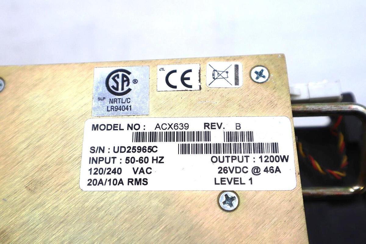 Used ALLEN BRADLEY ACX639 ISOLATED OUTPUT 1200W MODULE REV B 120/240VAC 26VDC  #L-326