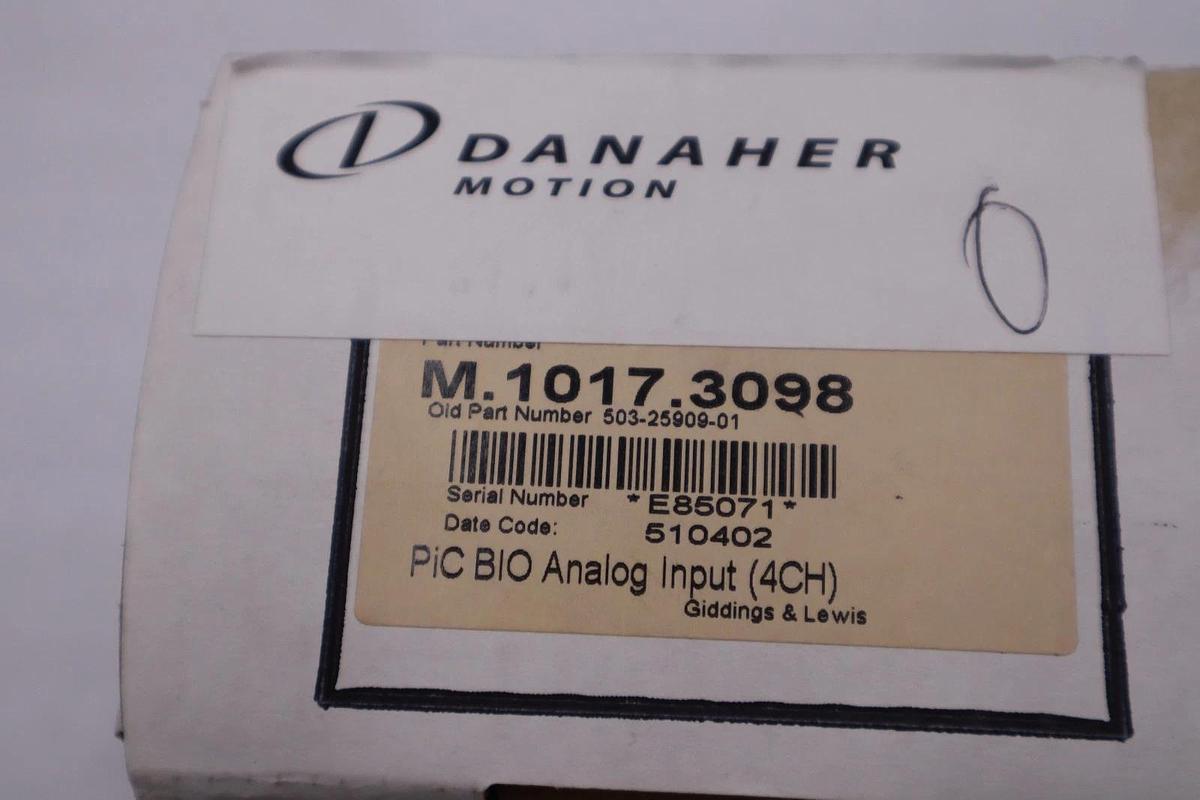 Used NEW Giddings & Lewis M.1017.3098 503-25909-01 4 CH I/O Module STOCK H1770