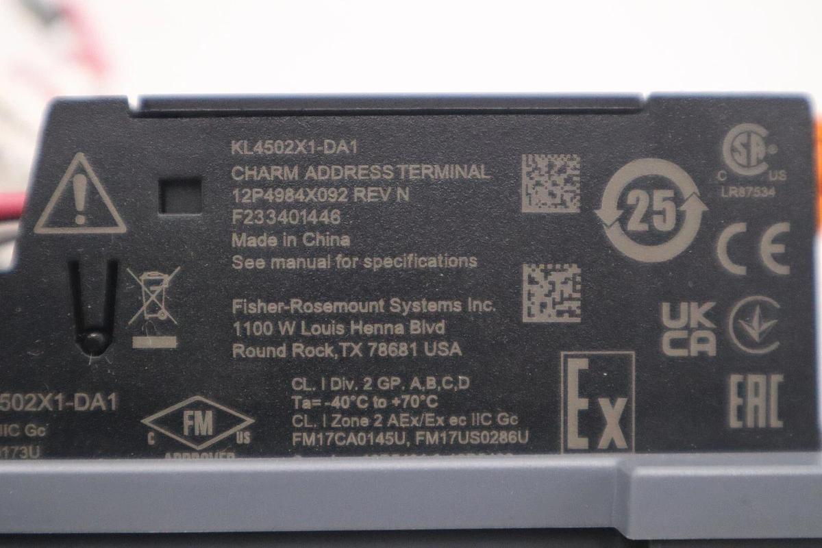 Used Emerson DeltaV KL4201X1-BA1 CHARM BASEPLATE USED UNIT STOCK 2916A