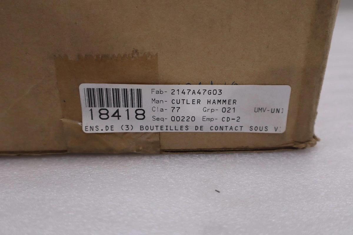 Used 2147A47G03 - CUTLER HAMMER VACUUM INTERRUPTER ASSEMBLY KIT - STOCK SGF135