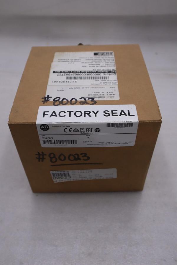 Allen-Bradley 1756-PA75 ControlLogix AC Power Supply - NEW SEALED - STOCK GF872