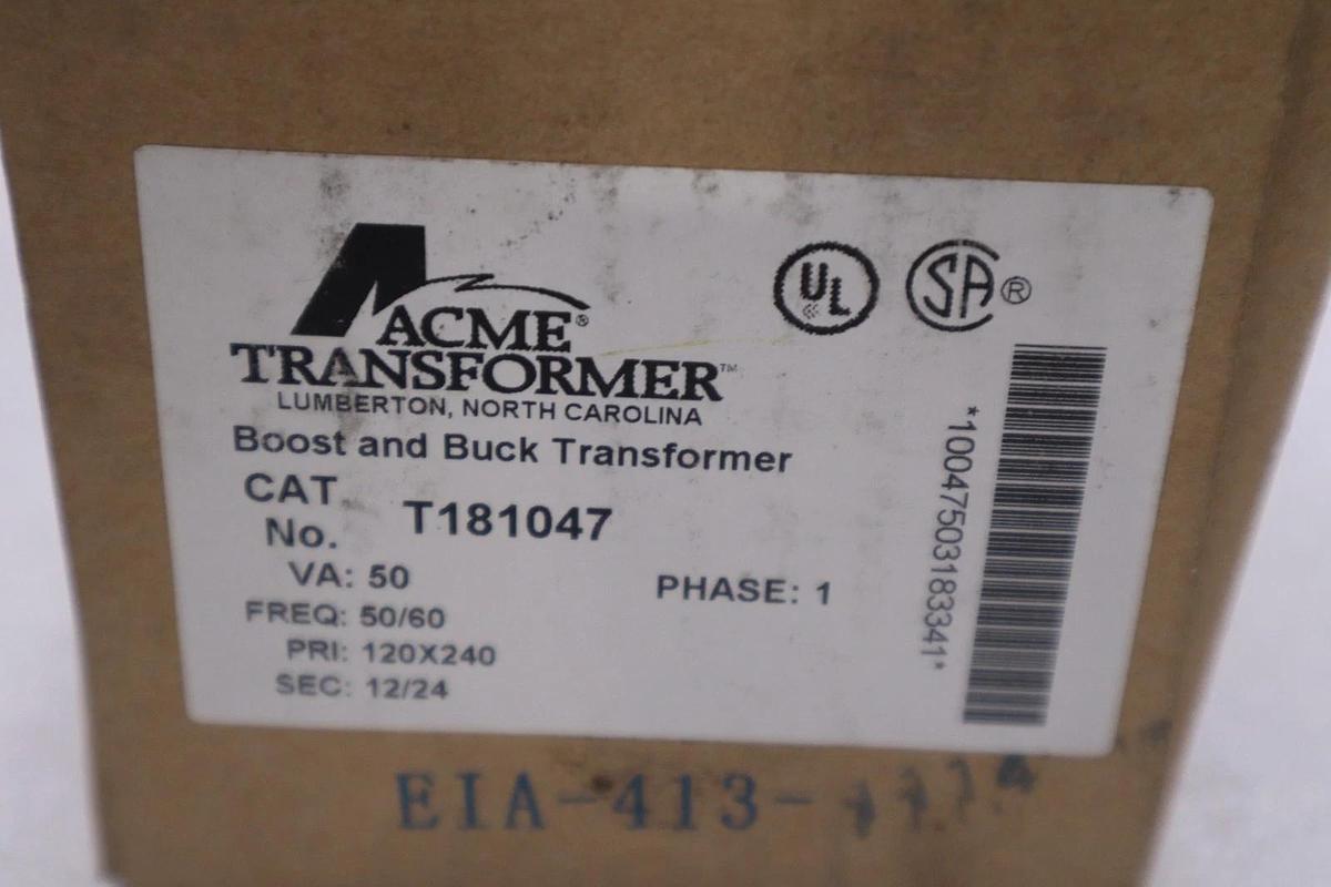 Used NEW OPEN BOX ACME T181047 General Purpose Transformer STOCK 5527CC