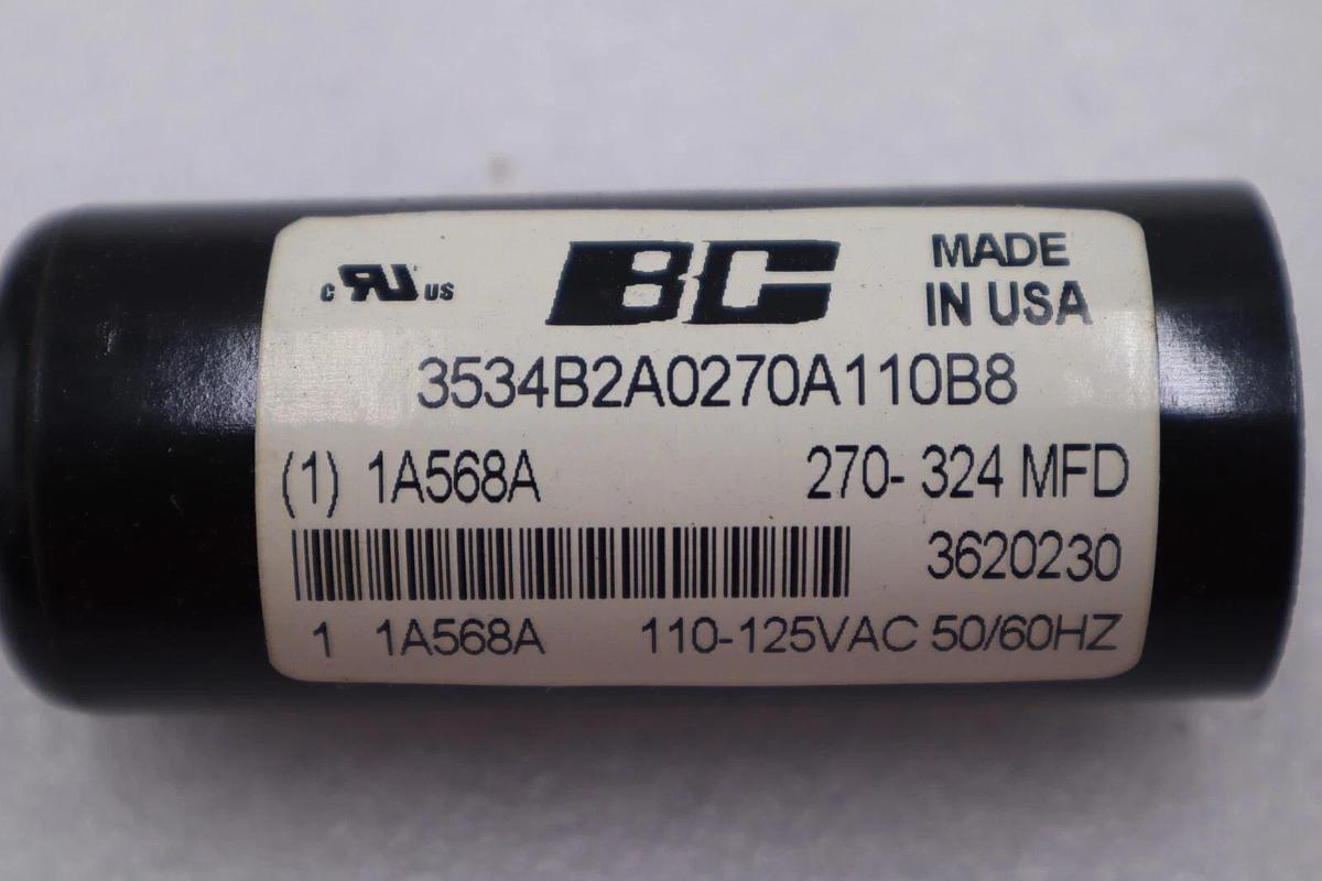 BC 3534B2A0270A110B8 270-324 MFD 110-125VAC STOCK #K-2377