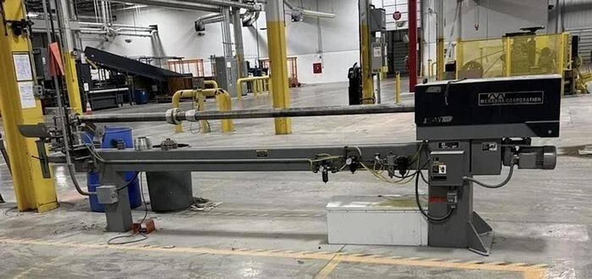 Used 120" APPLETON / MENASHA S200 SEMI AUTOMATIC CORE CUTTER 3" CORES