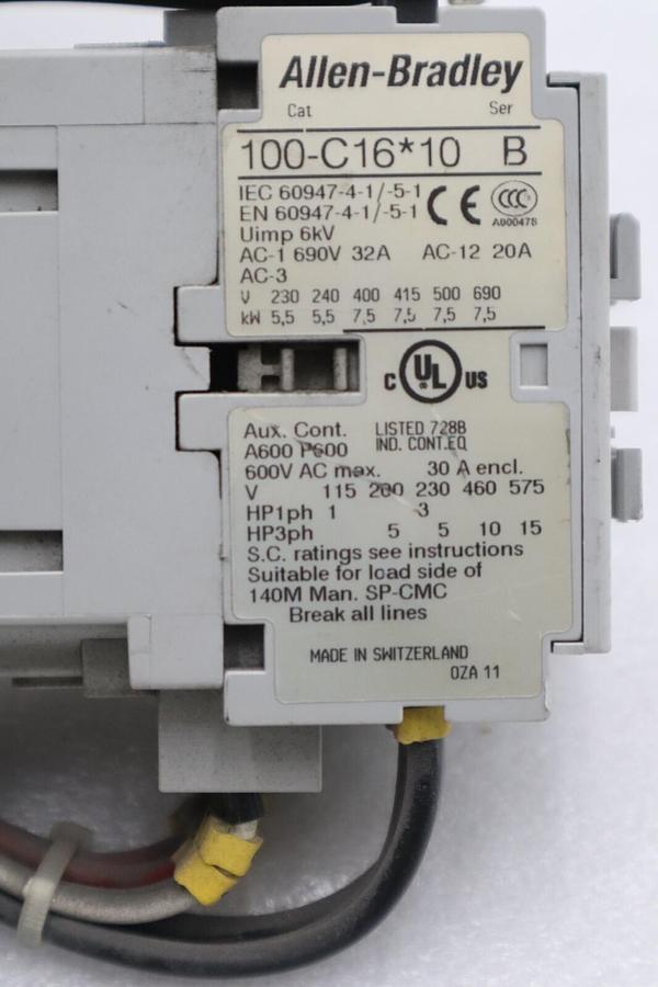 Used Allen Bradley 140M-D8N-C16/ 100-C16*10 Motor Circuit Protector STOCK 3987-A