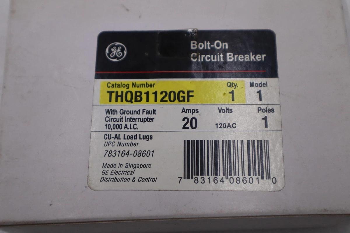 General Electric GE THQB1120GF Ground Fault Circuit Breaker STK GF132A