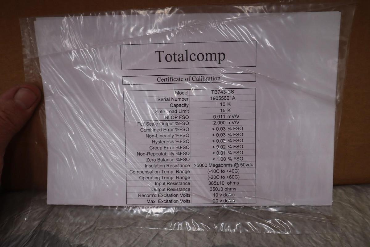 TOTALCOMP TB743-SS 10K Load Cell 10,000lbs - NEW IN BOX - STOCK GF1043